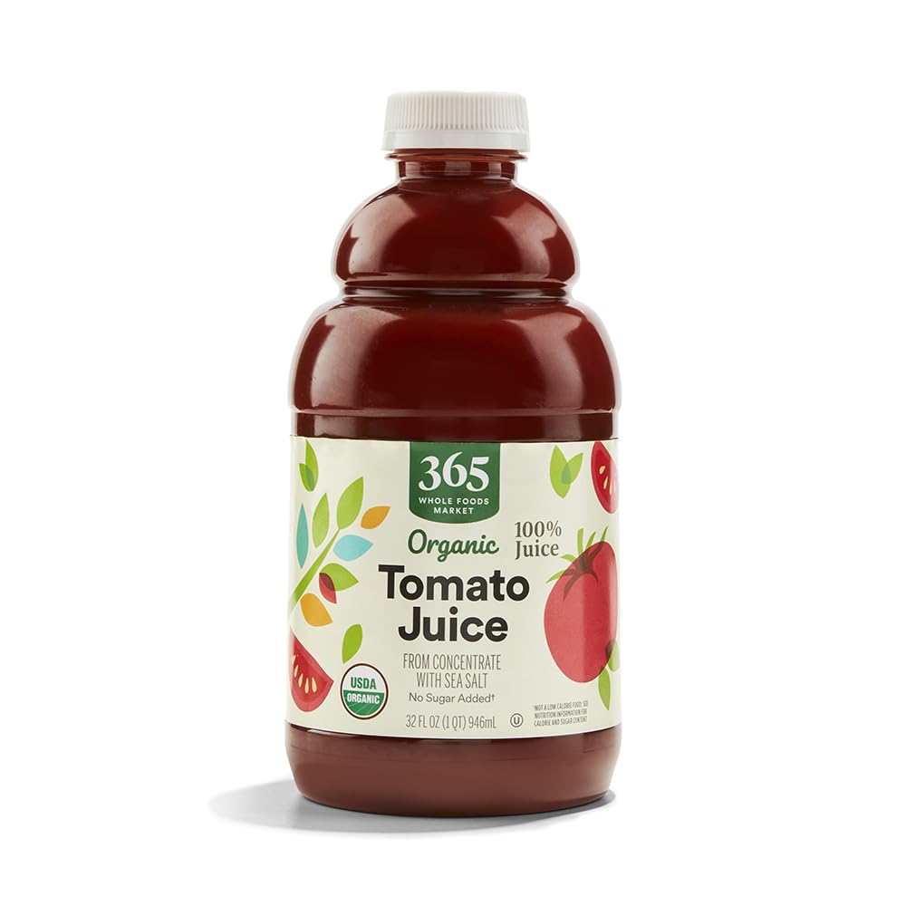 365 By Whole Foods Market, Organic 100% Juice From Concentrate With Sea Salt, Tomato Juice, 32 Fl Oz