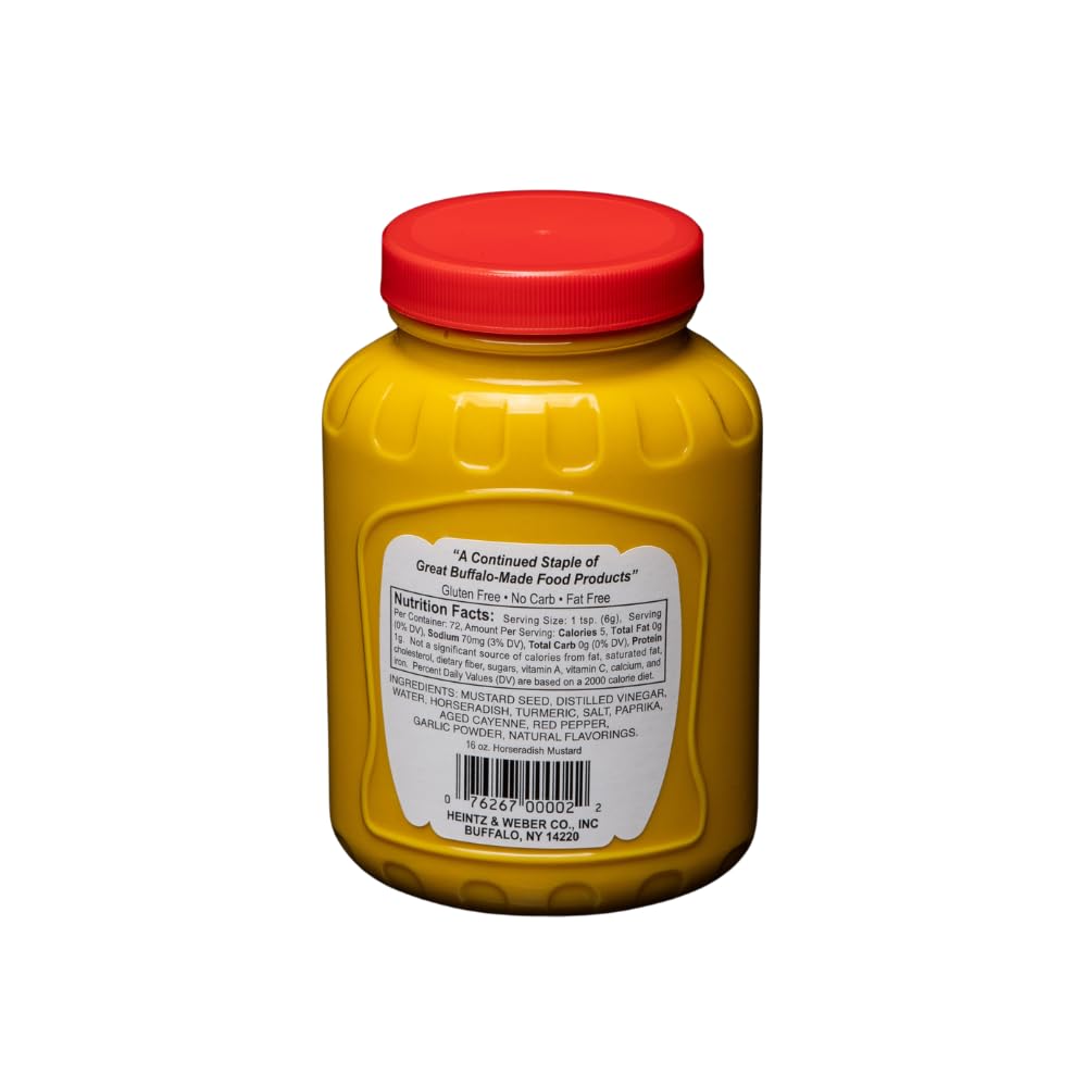 Buffalo s Own Weber s Brand Original Horseradish Mustard 16oz - Pack of 3