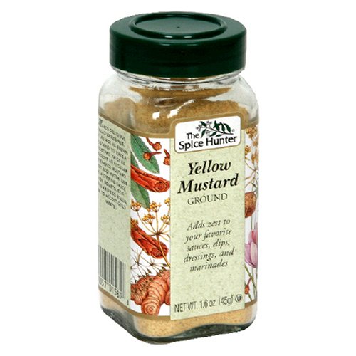 The Spice Hunter Ground Yellow Mustard, 1.6-Ounce Jar (Pack of 6)