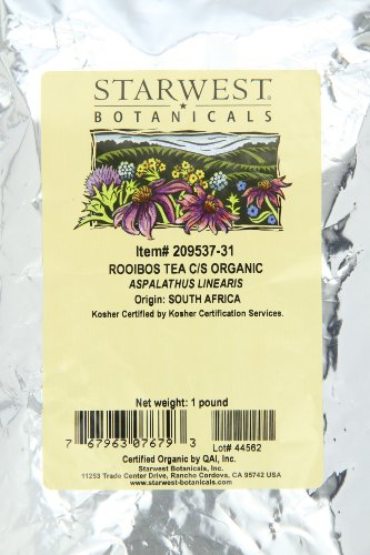 Starwest Botanicals Rooibos Tea C/S Organic, 16 oz (Pack of 2)