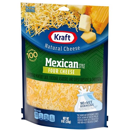 Kraft Natural Shredded Mexican Style Four Cheese (8 oz Bag)