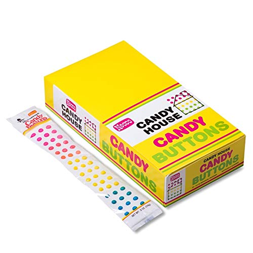Necco Candy Buttons - 24 Count (Pack of 2) - 48 Strips Total