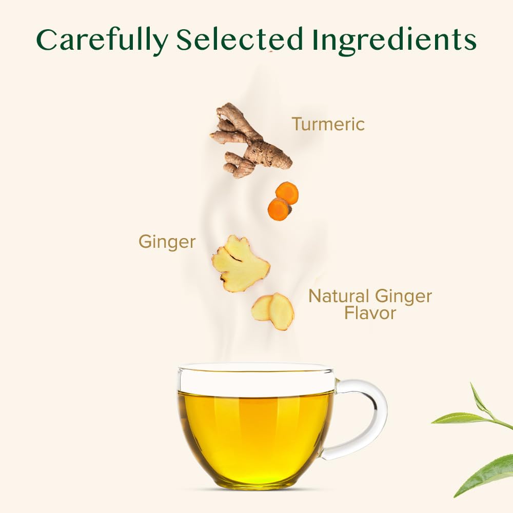 VAHDAM Turmeric Ginger Herbal Tea - Caffeine Free, 50+ Cups, 3.53oz, Off-white, Model B0757VW95S, Vacuum Sealed, 100