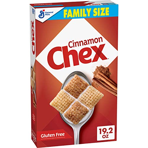 Cinnamon Chex Cereal, Gluten Free Breakfast Cereal, Made With Whole Grain, Family Size, 19.2 Oz