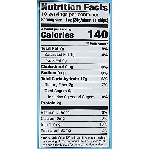Garden of Eatin Tortilla Chips, Blues, No Salt Added, 10 Ounce