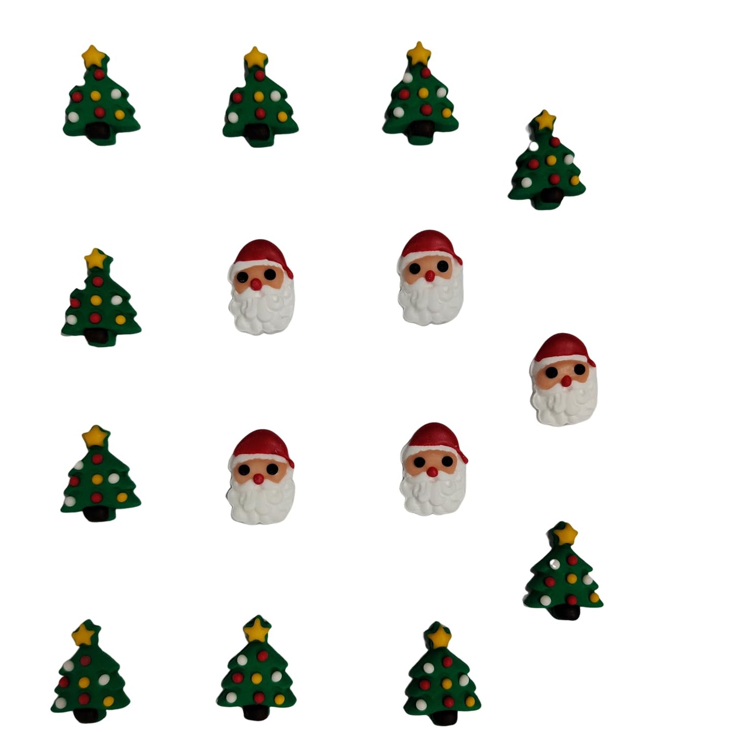 Edible Christmas Sprinkles For Cake Decorating, Edible Santa Claus Christmas Tree Cupcake Toppers For Cake, Cookies, Cupcakes, Baking, Ice Cream Desserts Supplies