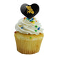GRAPHICS & MORE Cupcake Picks Set of 6, Acrylic, Missouri Western State University Heart Love Design