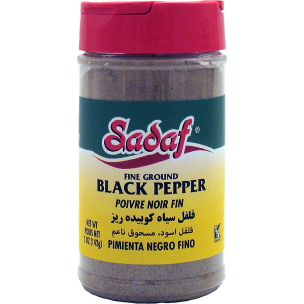 Sadaf Fine Ground Black Pepper - Ground Black Pepper for Cooking & Food Seasoning - Black Pepper Powder - Pimienta Nega Molida -