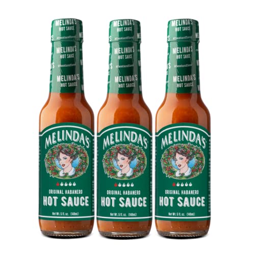 Melindas Original Habanero Hot Sauce - Made with Habanero Peppers, Carrots, Onion, Vinegar & Garlic - Keto, Vegan, Gluten Free H
