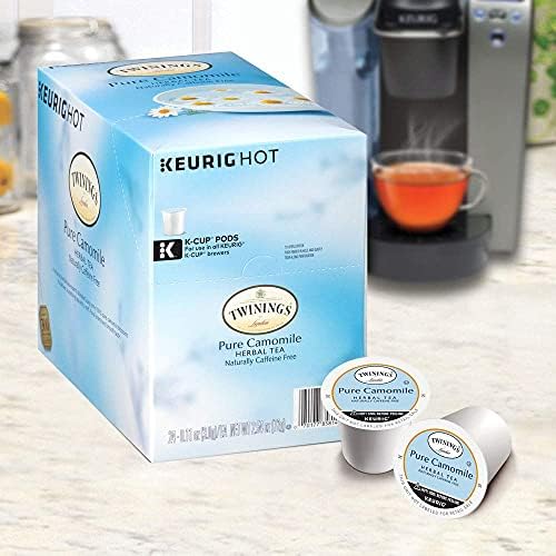 Twinings Camomile Herbal Tea K-Cup Pods, 24 Count, Caffeine-Free, For Keurig, Multi Color, Model TWI-003