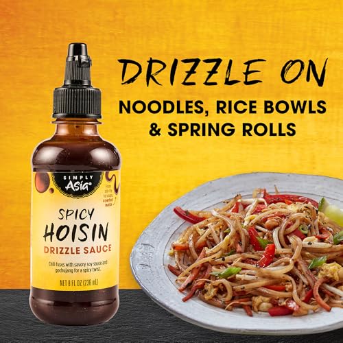 Simply Asia Drizzle Sauce, Spicy Hoisin, Savory, Spicy & Sweet Condiment Sauce For Drizzling On Noodles, Rice Bowls, Stir-Fry, S