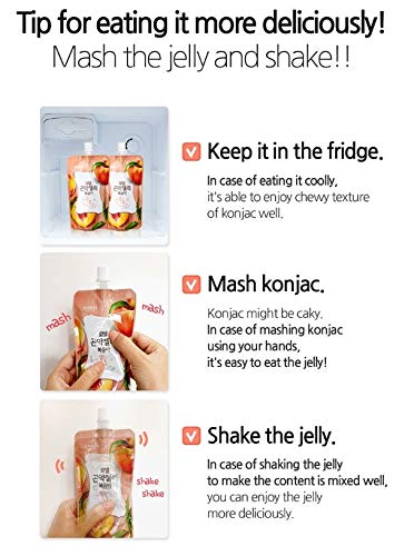 RAWEL Konjac Jelly, Fruit Flavor, Sugar Free, Low Calorie, 130ml x 10 Packs, Hibiscus & Pomegranate