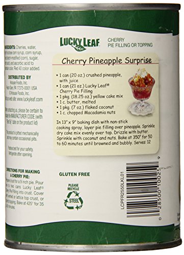Lucky Leaf Cherry Pie Filling Or Topping, 21 Ounce (Pack Of 12)