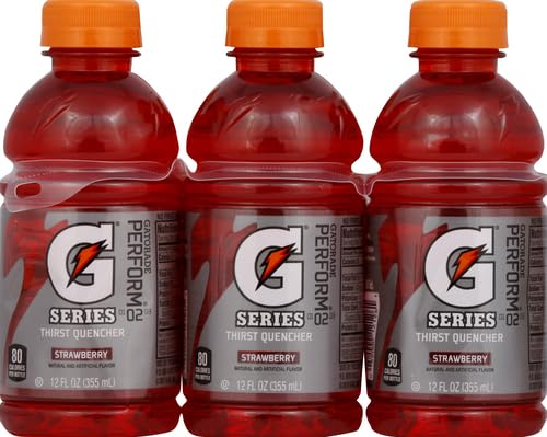 Gatorade Energy Drink, All-Star Strawberry, 72 oz, 12 Fl Oz (Pack of 6), Refreshing Sports Hydration