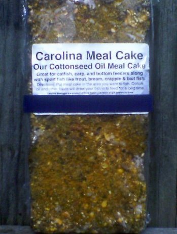 Carolina Cottonseed Oil Mealcake Large Size. Hang It Out By Your Dock Or Throw It In Your Favorite Fishing Hole. Rock Hard Meal Cake Makes For S-L-O-W Food Release