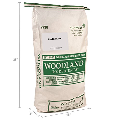 Woodland Ingredients Dry Black Beans, Certified Kosher & Non-GMO, 400 Ounce Pack
