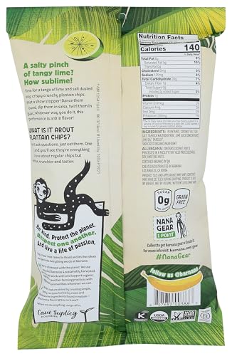 Barnana, Plantain Chips, Organic, Acapulco Lime, 5 Oz, 1 Count