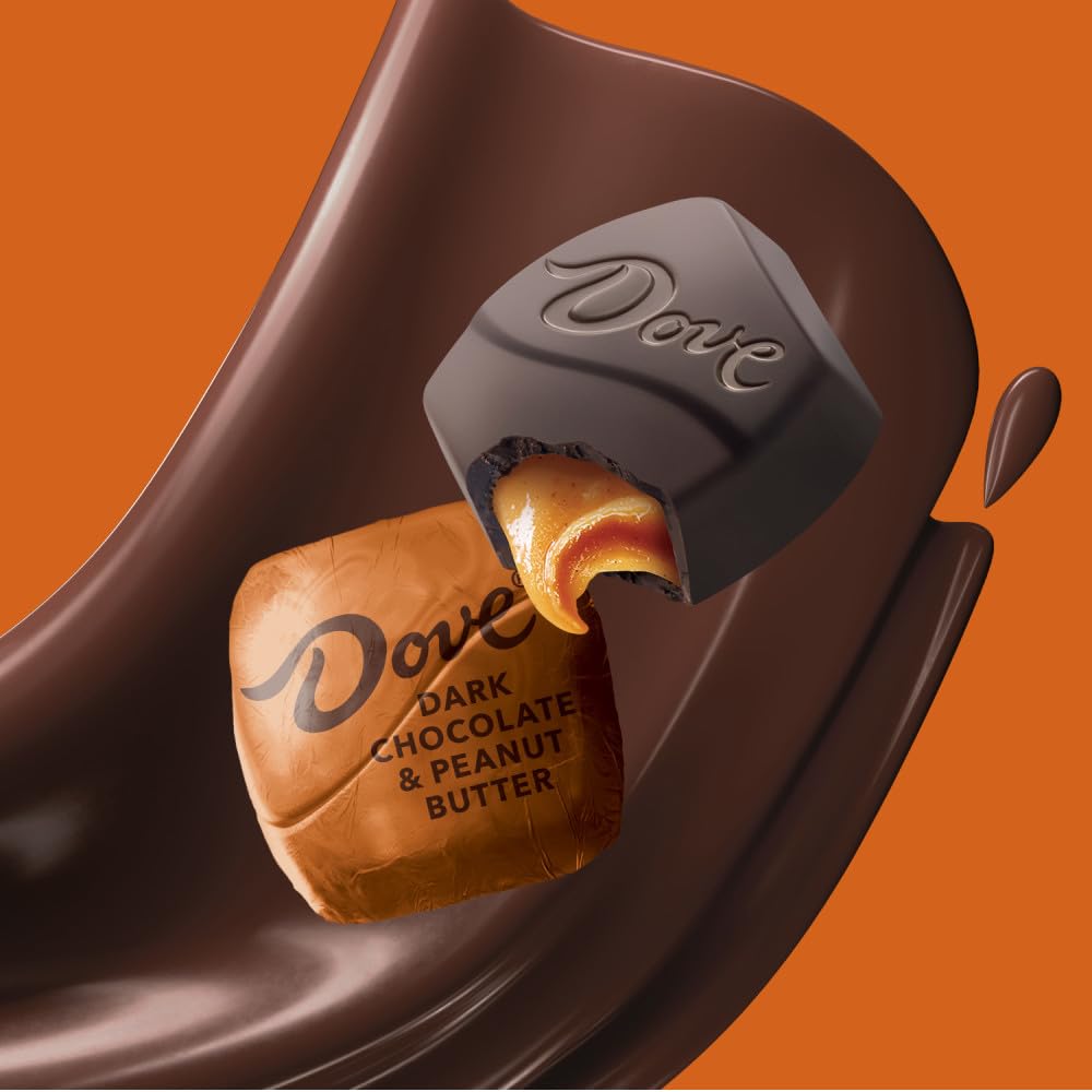 Dove Promises Dark Chocolate Peanut Butter Candy, Bulk Candy, Individually Wrapped, 7.61 Oz, 8 Pack