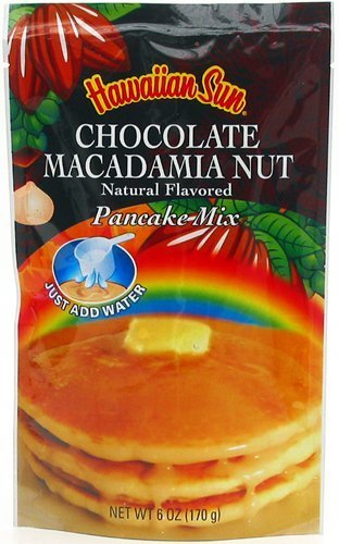 Hawaiian Sun Chocolate Macadamia Nut Pancake Mix 6-ounce (Pack of 12)