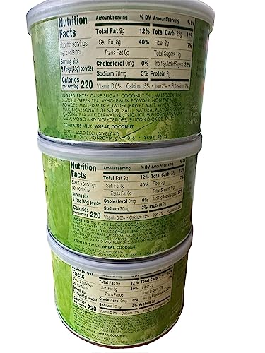 Trader Joe's Matcha Green Tea Latte Mix - 8 Ounce (Pack of 3) - Creamy, Convenient, Delicious Matcha Drink Mix