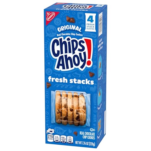 CHIPS AHOY! Fresh Stacks Original Chocolate Chip Cookies, Bulk Travel Snacks, 6 Boxes (24 Multi Snack Packs)