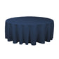 Linentablecloth 120-Inch Round Polyester Tablecloth Navy Blue