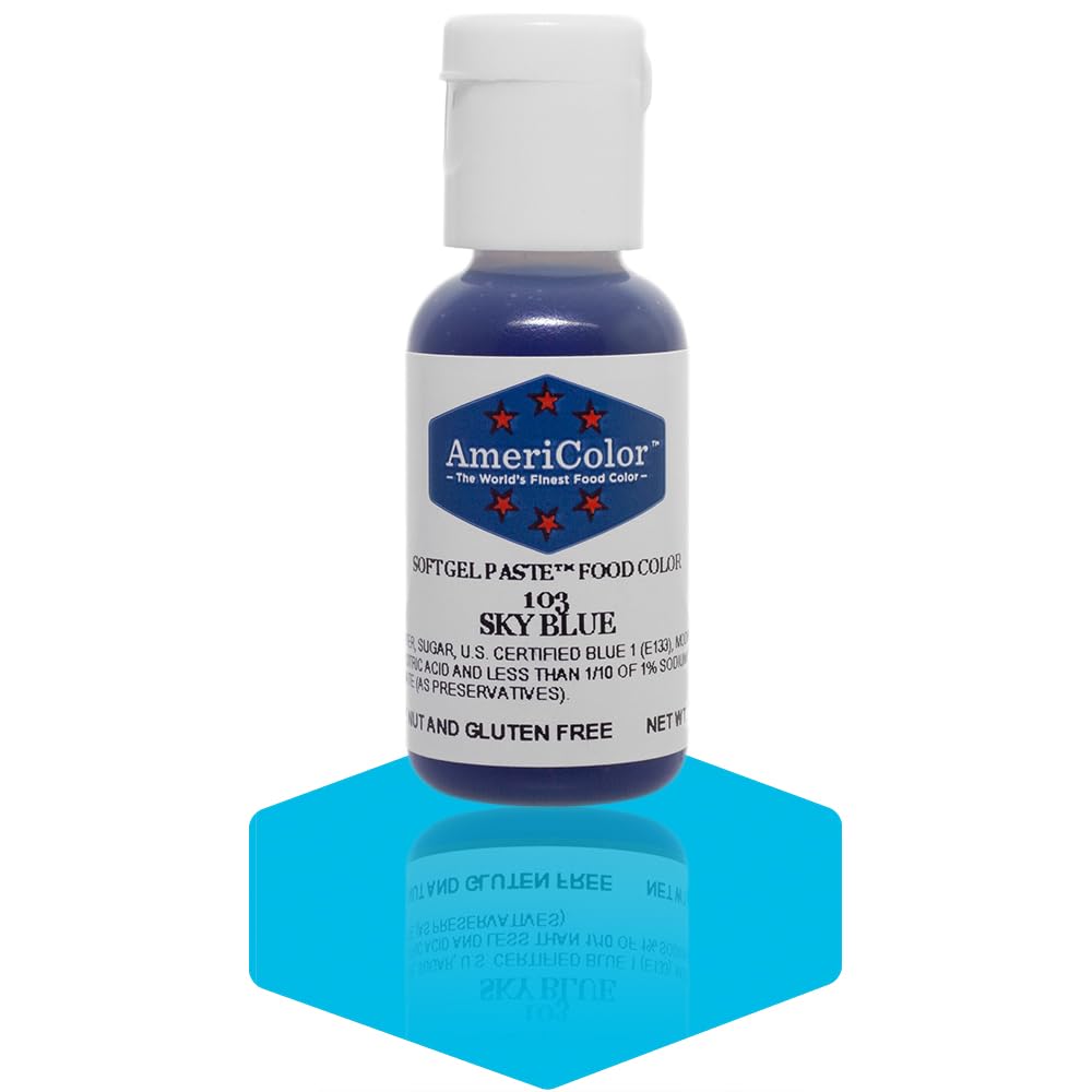 Americolor Soft Gel Paste Food Color, .75-Ounce, Sky Blue