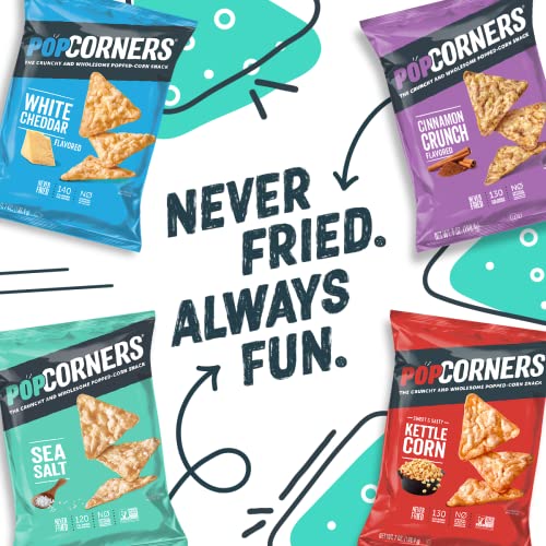 Popcorners Popped Corn Snacks White Cheddar, 12 Oz