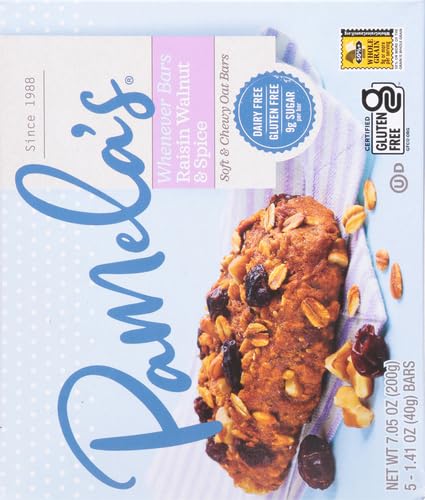 Pamelas Whenever Bars, Oat Raisin Walnut Spice, 5 ct