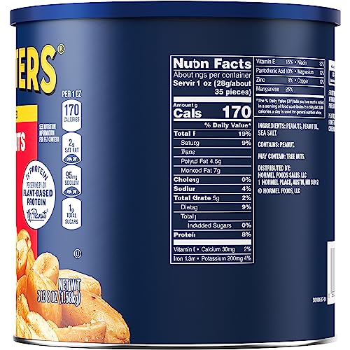 Planters Salted Peanuts (56 oz Canister) (Pack of 2)