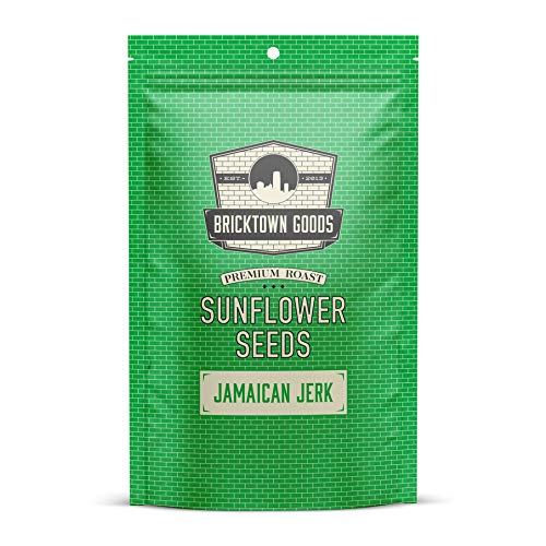 Bricktown Goods Jamaican Jerk Flavored Sunflower Seeds - Boldly Seasoned And Roasted In-Shell Sunflower Seeds - 8 Oz Total