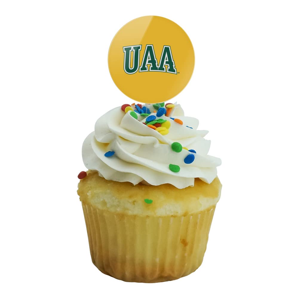 University Of Alaska Anchorage Secondary Logo Cupcake Picks Toppers Decoration Set Of 6