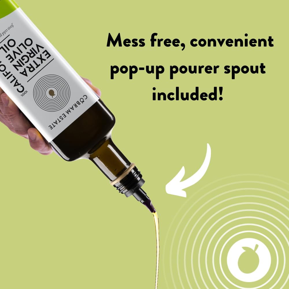 Cobram Estate Extra Virgin Olive Oil, 100% California, First Cold Pressed, 750ml, Non-GMO, Keto Friendly, High in Antioxidants
