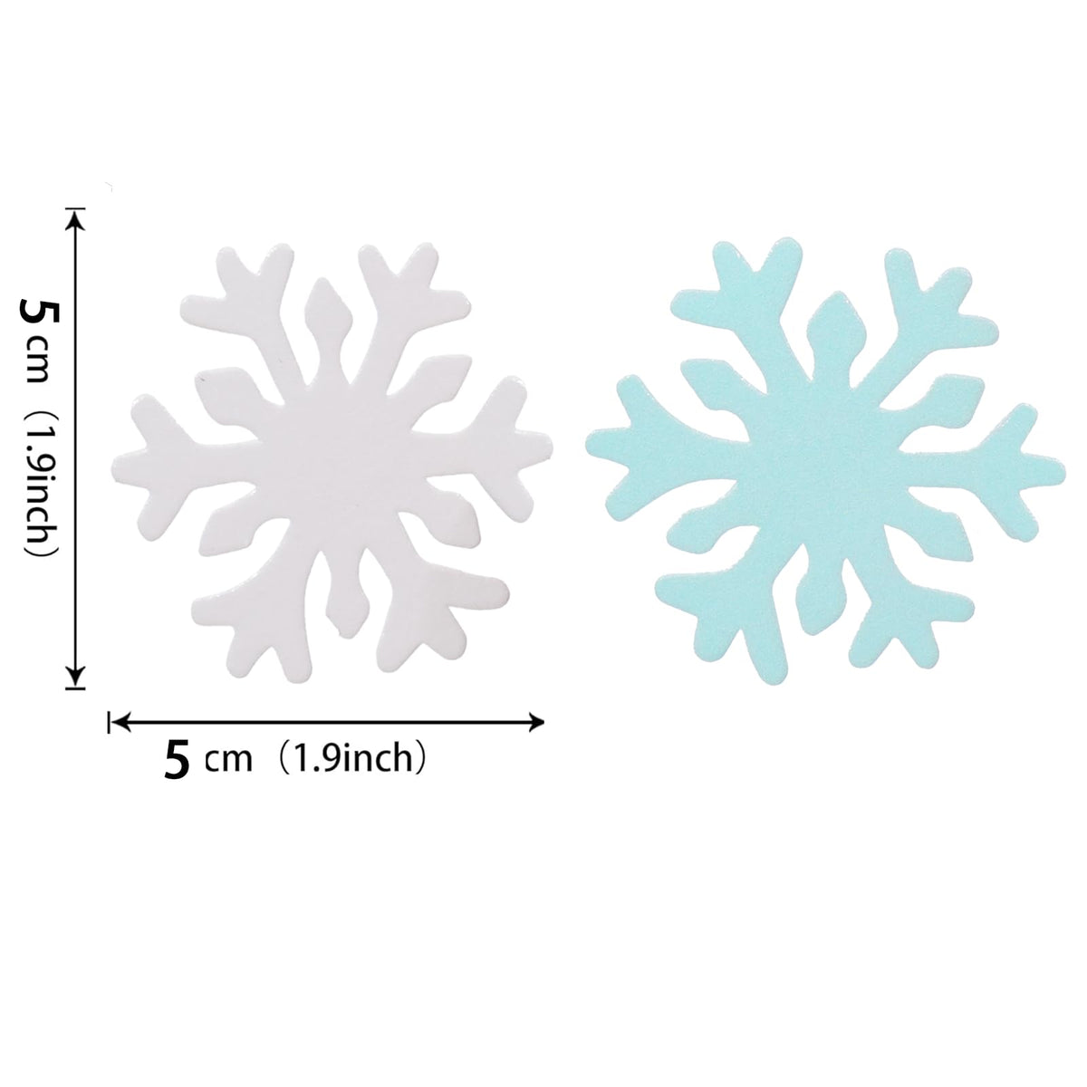50Pcs Edible Snowflakes For Cake Decorating Blue Edible Christmas Cake Decorations Wafer Paper Snowflake Sprinkles Cupcake Toppers For Christmas Winter Holiday Frozen Theme Party Supplies