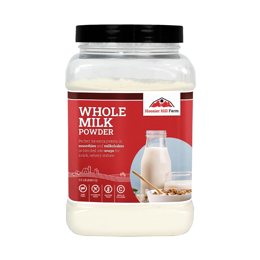 Hoosier Hill Farm Whole Milk Powder, 1.5LB, 24 Ounce (Pack of 1)