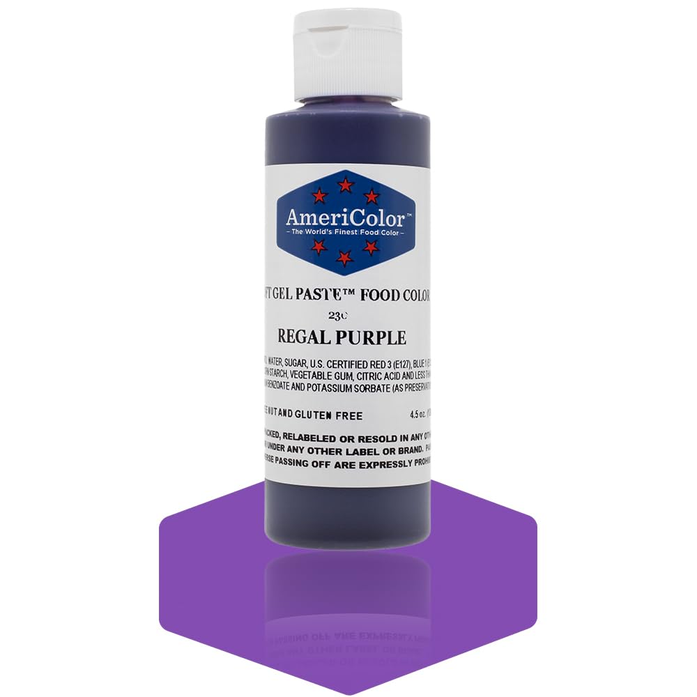Americolor Soft Gel Paste Food Color, 4.5-Ounce, Regal Purple