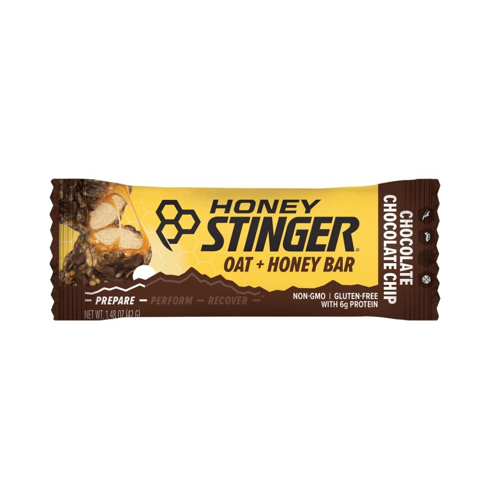 Honey Stinger Oat + Honey Bar | Chocolate Chocolate Chip | Energy Packed Food to Prepare for Exercise, Endurance and Performance