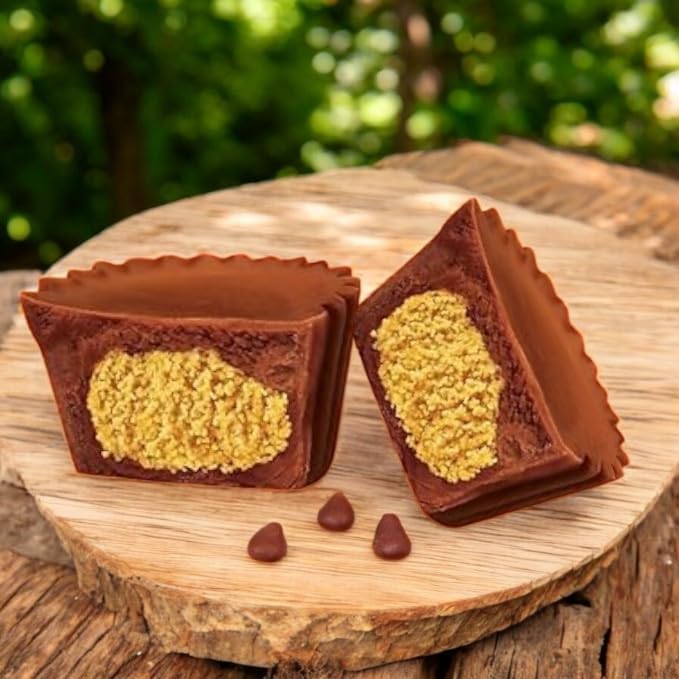 Zero Sugar Miniature Milk Chocolate Peanut Butter Cups - 1 LB Bulk Bag (Approx. 50 Pieces) - Individually Wrapped Sugar Free Candy - Guilt-Free Chocolate   Party Favors & Holiday Desserts