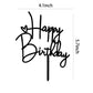 Happy Birthday Cake Topper Cake Decoration Birthday Cake Supplies (Love Stars Cake Topper)