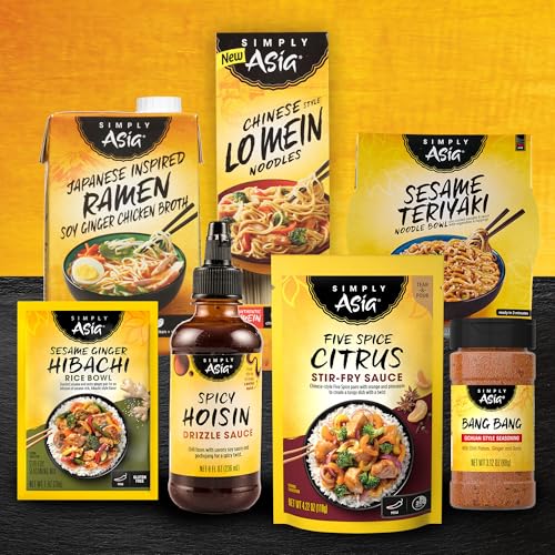Simply Asia Drizzle Sauce, Spicy Hoisin, Savory, Spicy & Sweet Condiment Sauce For Drizzling On Noodles, Rice Bowls, Stir-Fry, S