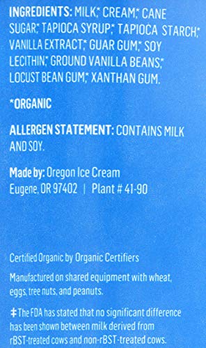 Aldens, Organic Vanilla Bean Ice Cream, 48 oz (Frozen)
