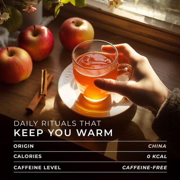 Gya Tea Co Cinnamon Apple Tea Gift Set - Decaf Tea Pods, 16 Count, Hot or Iced