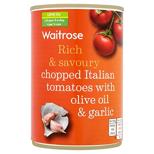 Waitrose Italian Tomatoes with Olive Oil & Garlic 400g