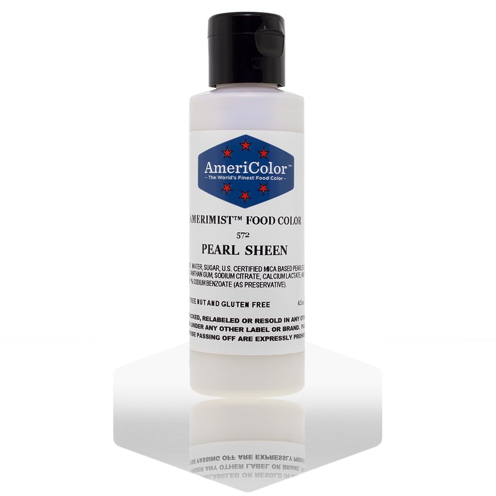 Americolor Airbrush Food Coloring, Pearl Sheen Amerimist, 4.5 Ounce
