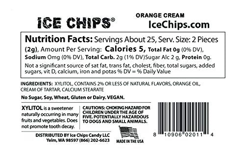 Ice Chips Xylitol Candy Tins (Orange Cream, 3 Pack) - Includes Band As Shown