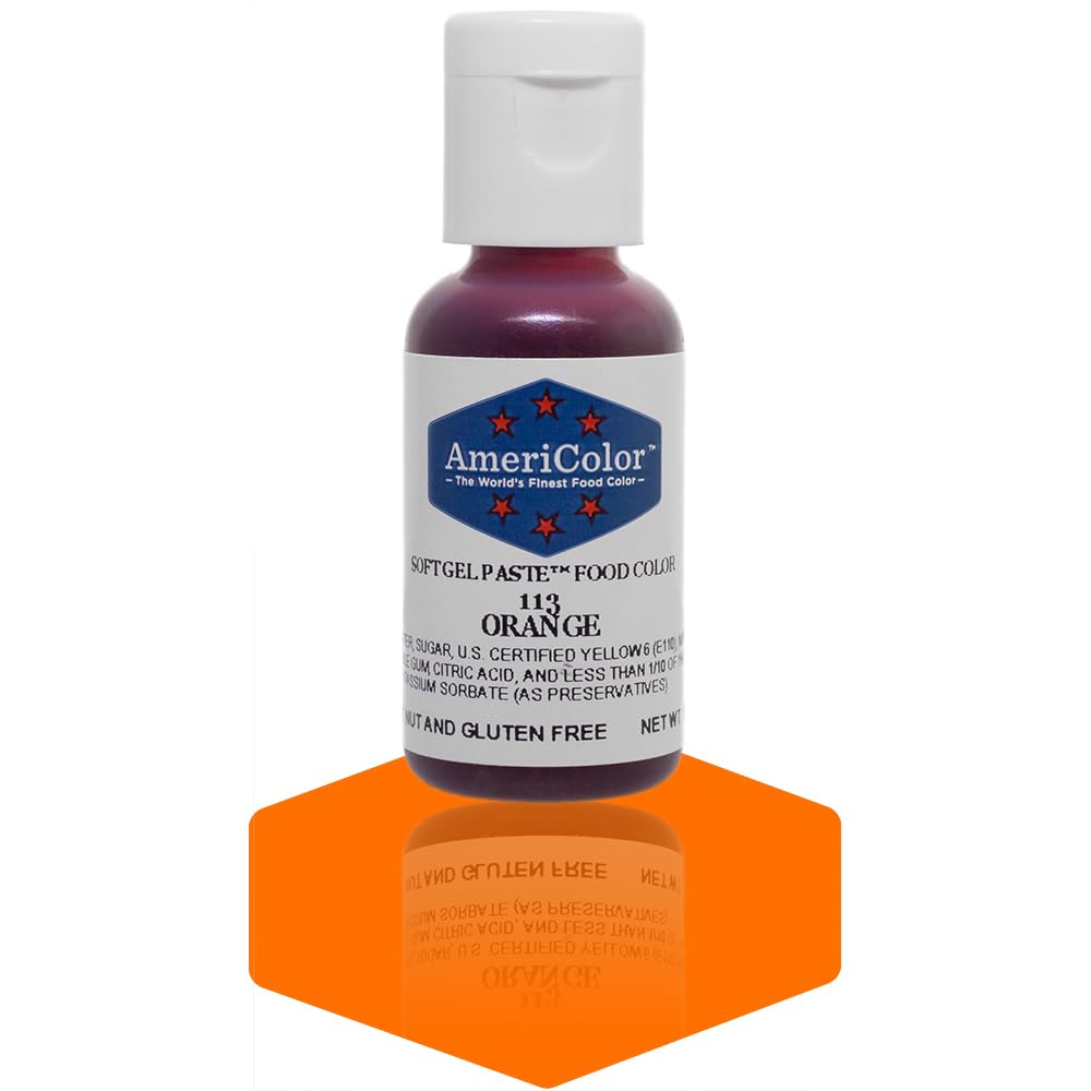 Americolor Soft Gel Paste Food Coloring, Orange, .75 oz
