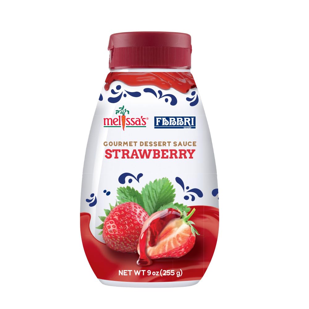 Fabbri Gourmet Dessert Sauce, Strawberry Flavor, Flavoring sauce for Ice Cream, Desserts and hot and cold Beverages, Made in Ita
