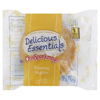 Otis Spunkmeyer Whole Grain Individually Wrapped Banana Muffin, 2 Ounce -- 72 per case.