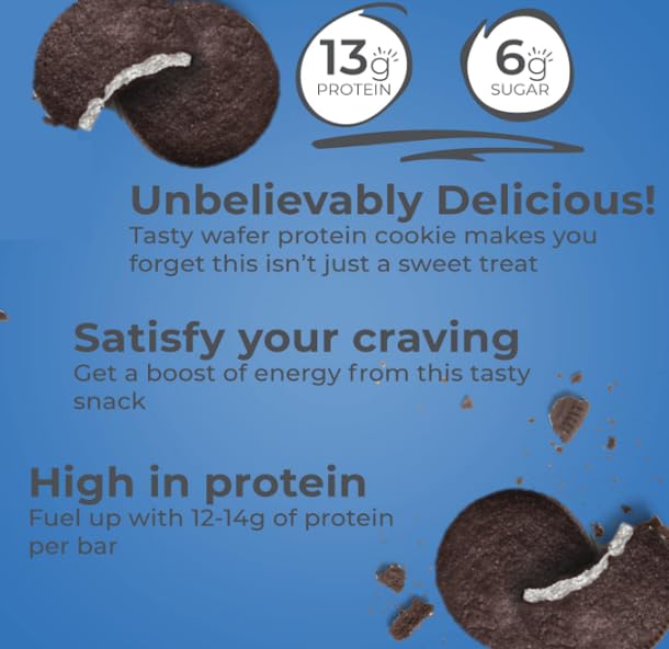 Power Crunch Bar Cookies+Creme (12 Bars) 1.44 Ounces