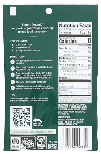 SIMPLY ORGANIC Organic Chimichurri Marinade Mix, 0.71 OZ